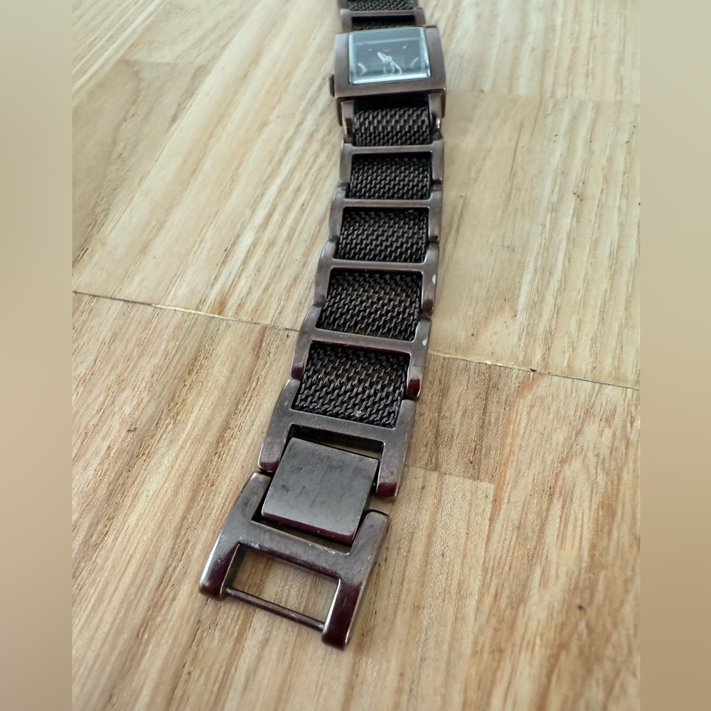 Fossil Ladies Rectangular Metallic Brown Watch Ne… - image 5